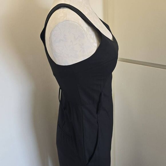 Theory Style #90171233 Blk Wool/Spndx Slvls Jumpsuit, Wide Leg, Sz. 4, EUC - Picture 7 of 14